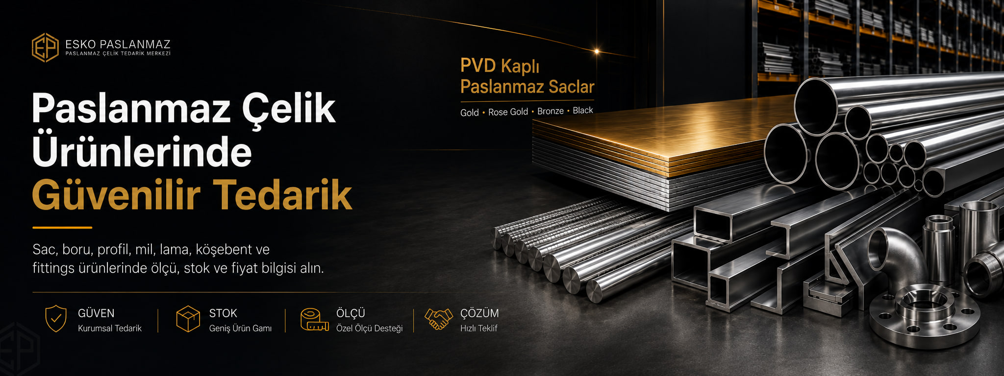 Esko Paslanmaz Çelik Ürünleri Kurumsal Banner